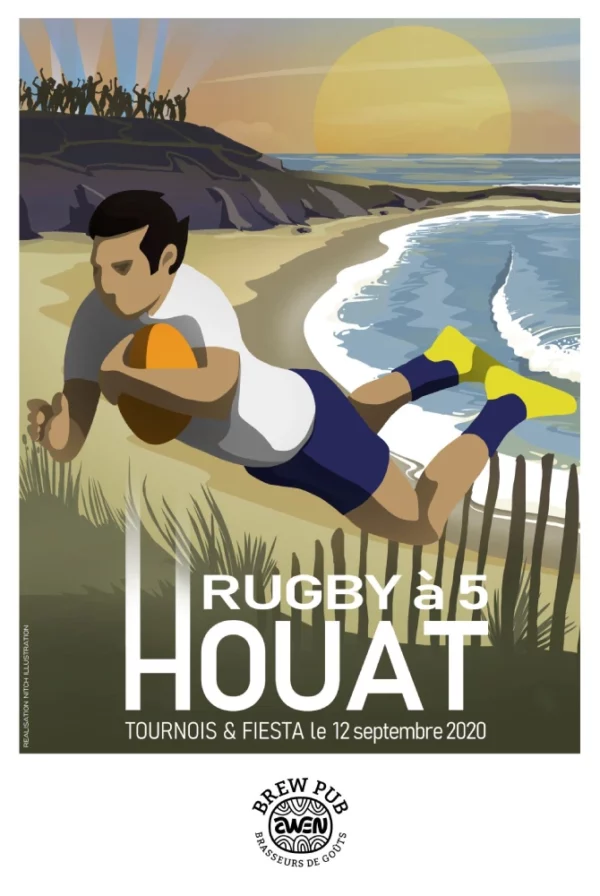 Première affiche A2 pour le tournoi Rugby à 5 Houat 2020