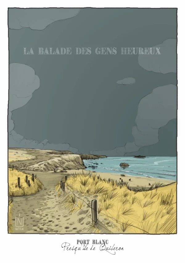 Affiche port blanc presqu'île de Quiberon A2