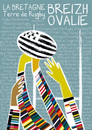 Affiche Rugby breton Breizh Ovalie bretagne